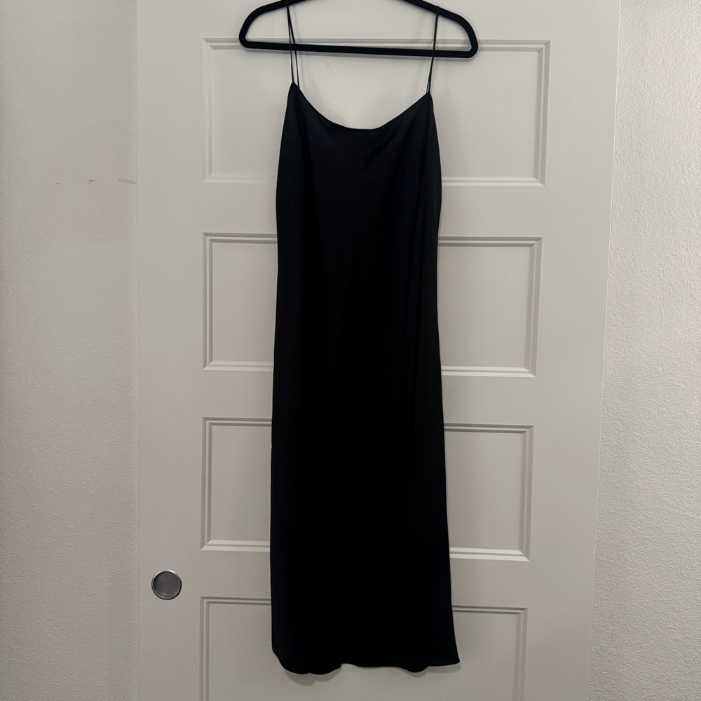 J. Crew Black Satin Slip Dress - Picture 2 of 5